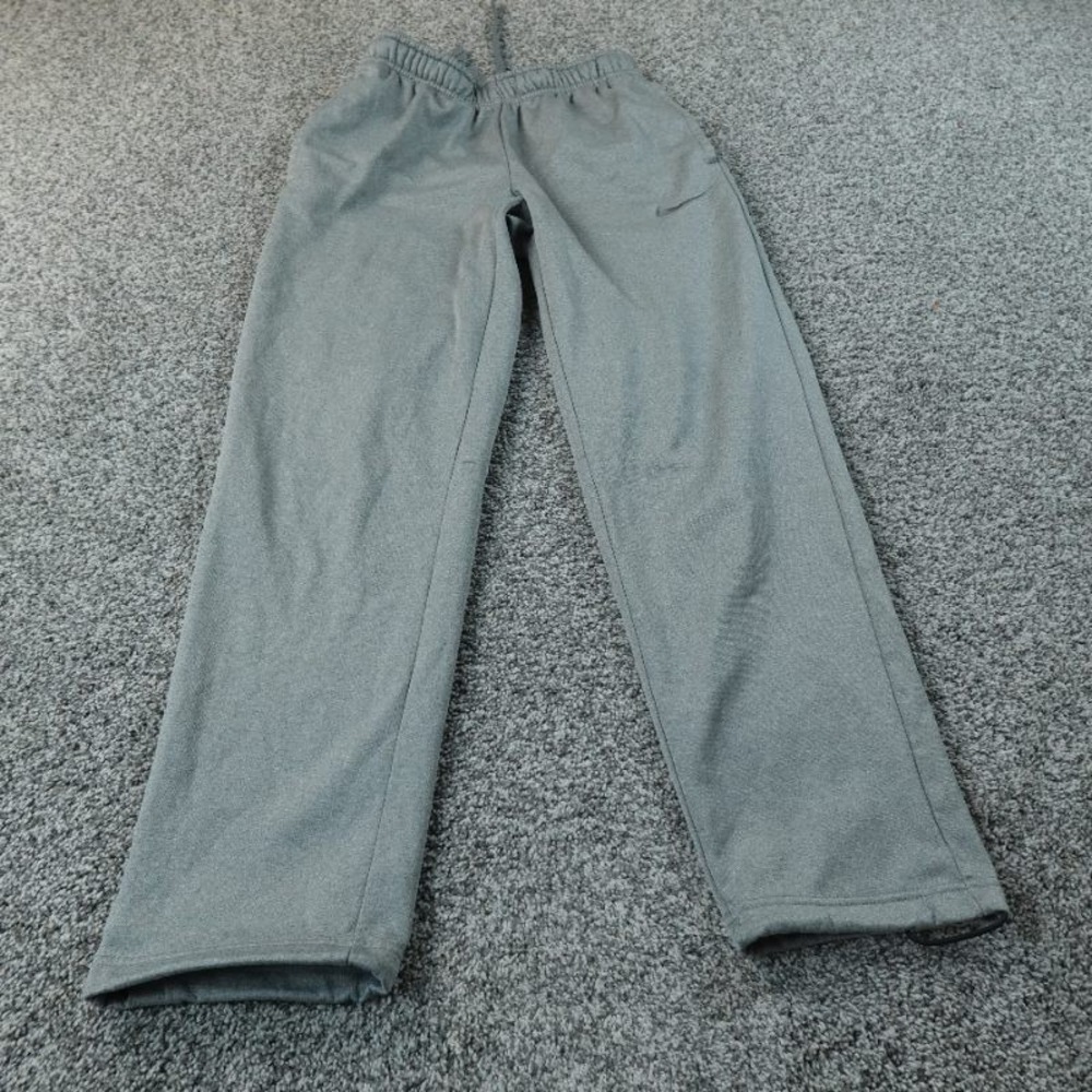Nike Sweatpants Mens S Gray ThermaFIT Fleece Jogger Drawstring Pants Workout Run